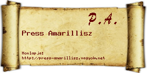 Press Amarillisz névjegykártya